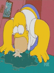 pic for Homer Drinks Beer Off The Floor
